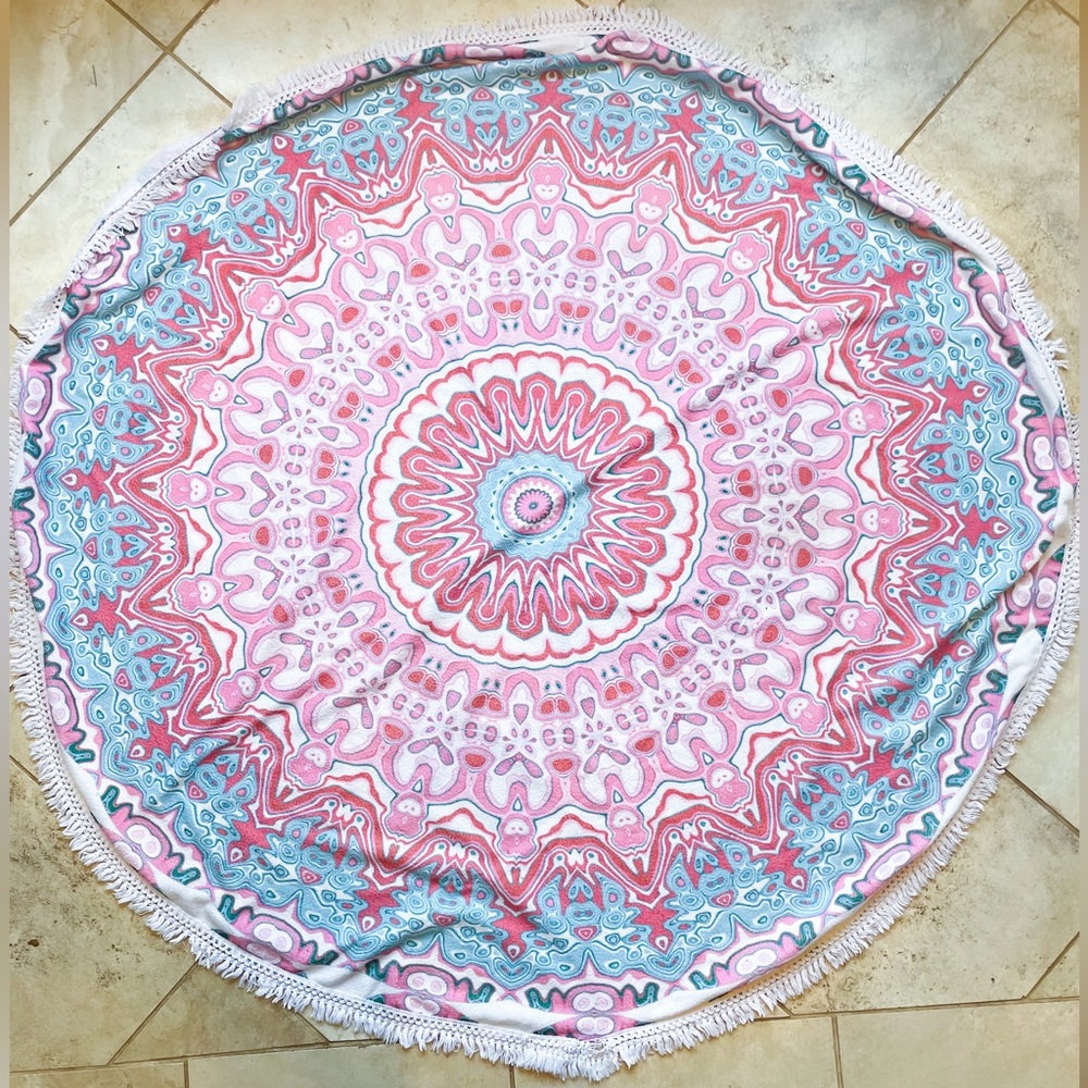 Boho Round Beach Towel ☀️